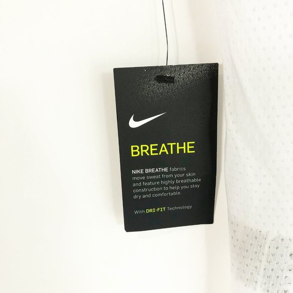 Nike White Running Open Racerback Breathe Top M - Picture 4 of 13